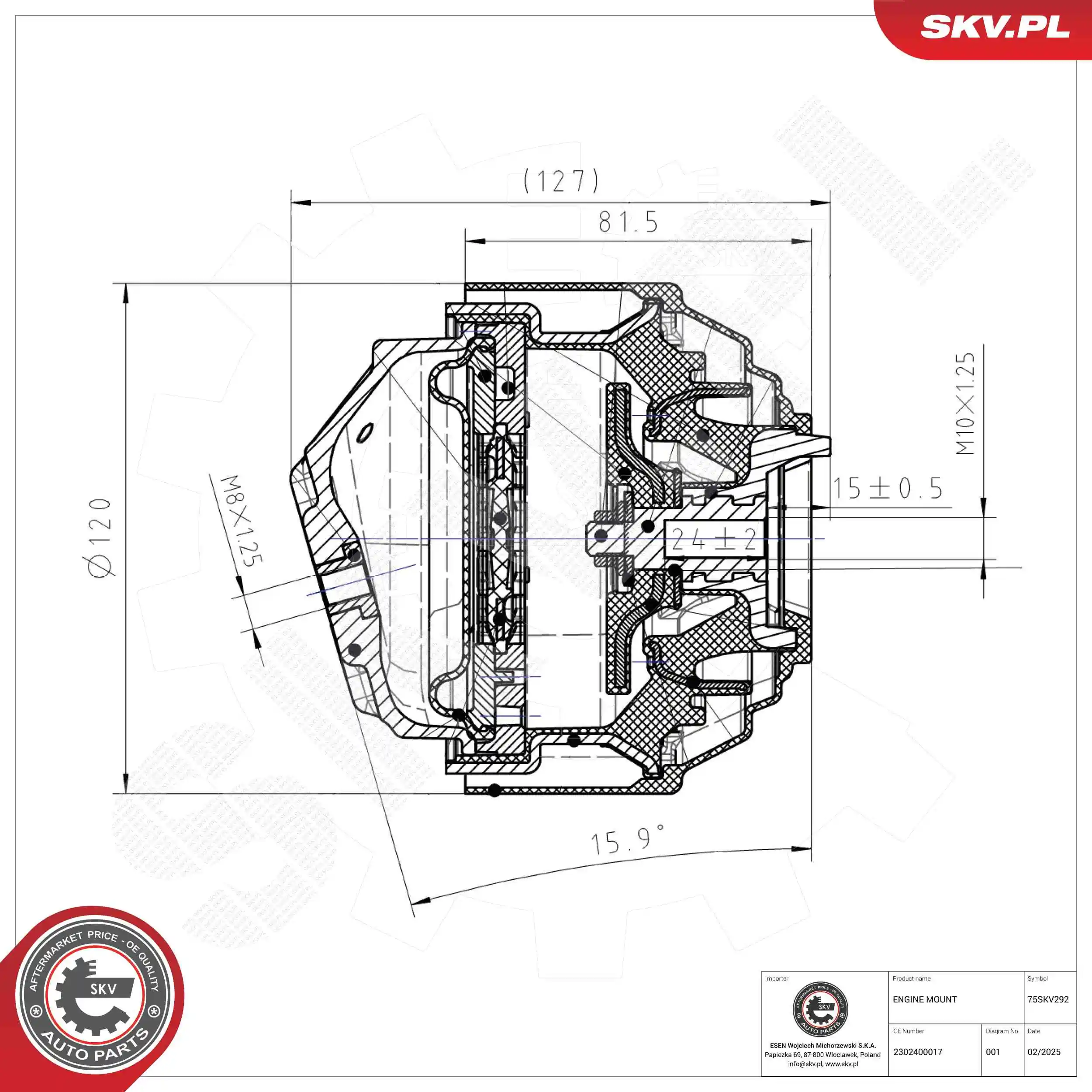 Mounting, engine